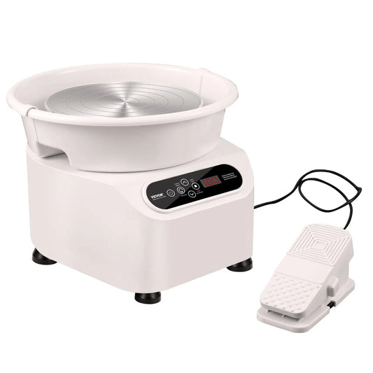 Pottery Wheel, 11 inch Pottery Forming Machine, 350W Electric Wheel for Pottery with Foot Pedal and LCD Touch Screen, Direct Dri