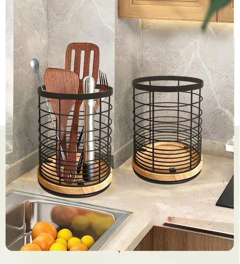 Kitchen storage basket  kitchen utensil storage rack counter table utensil storage basket