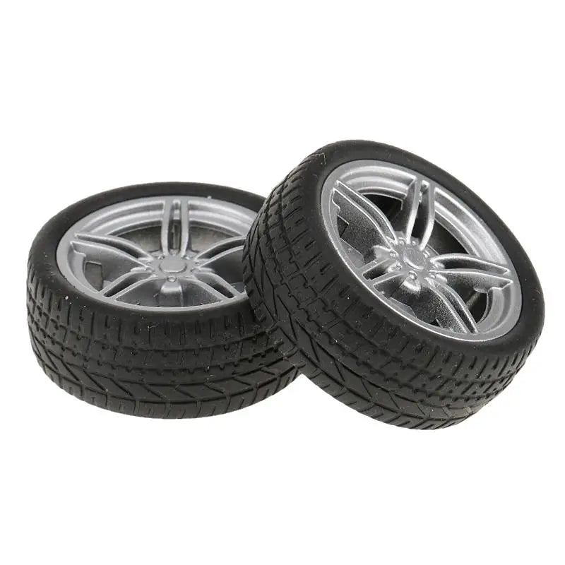 2pcs 40/48mm Toy Wheels Flat Drift Tyres DIY Car Spare Parts for Model Makin