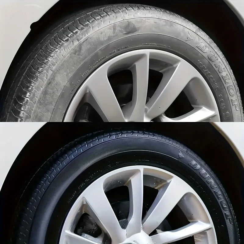 Tire Shine & Plastic Repair Paste - Removes Scratches/Oxid, Restores Shine for Tires/Trim with UV Protect, 5-Min Fix