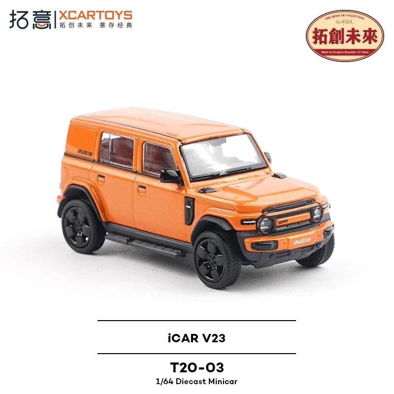Xcartoys 1:64 iCAR V23 green / silver / orange Alloy Vehicle Car Model
