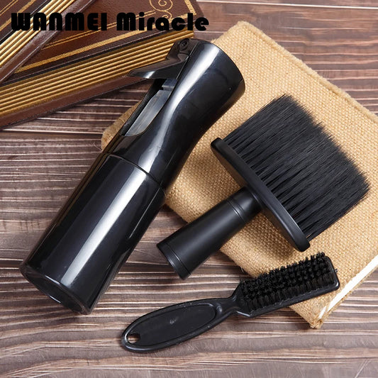 3PCS Professional Barber Neck Duster Set Haircut Beard Shaving Brush Spray Bottle Hairdresser Cleaning Brush Salon Styling Tools