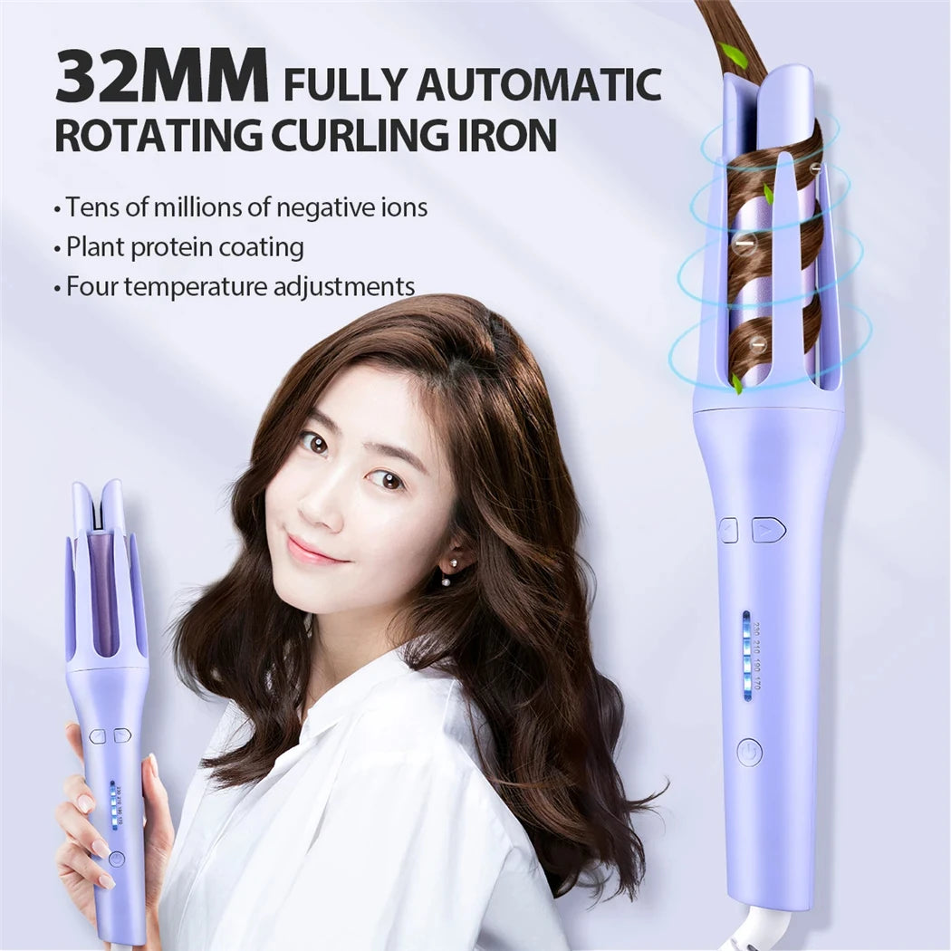 Tinsol 2 in 1 Auto Hair Curling Iron Ceramic Rotating Air Curler Air Spin Wand Styler Curl Machine Magic Hair Curler Automatic