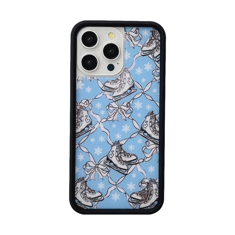 Wildflower wf Wild Flower Bones ice skates Phone Case for iPhone 15 14 13 12 16 Pro Max Plus 16pro 3D WF Metal Cover Funda