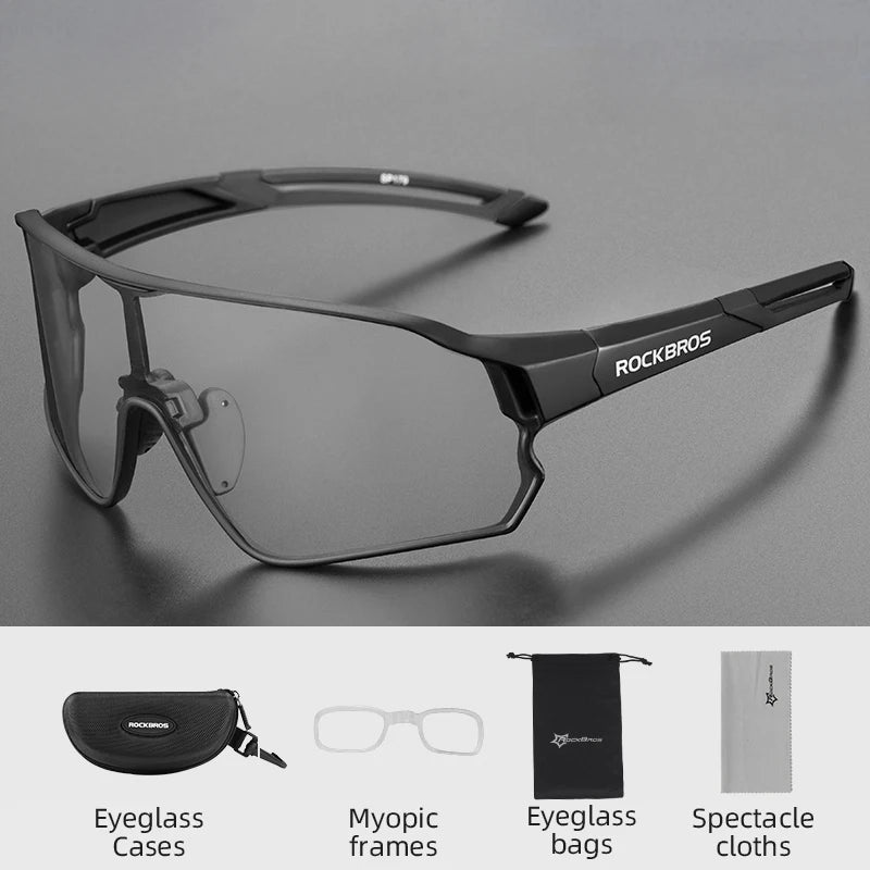 ROCKBROS Bike Glasses Polarized / Photochromic UV400 Sun Protection Sports Eyewear Bicycle Sunglasses MTB Road Cycling Glasses