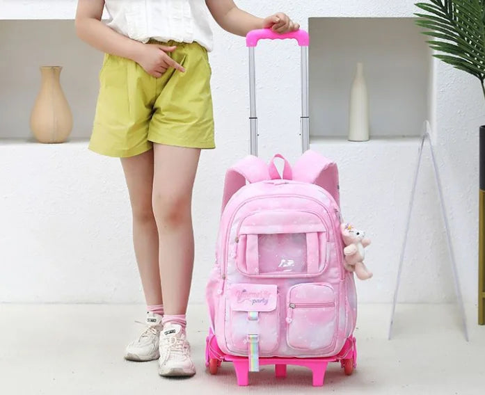 School Rolling backpack Bags school wheeled backpack for girls  kids School trolley bag for girls school bag wheels for girls