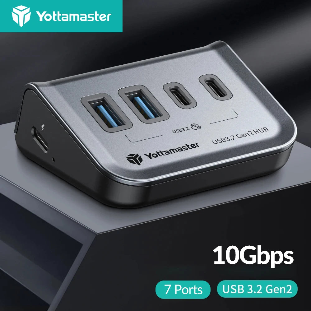 Yottamaster 4in1 Type-C USB-A Multi-fonction USB HUB to 10Gbps USB 3.1 Adapter USB Docking Station for WIndows MAC USB Splitter