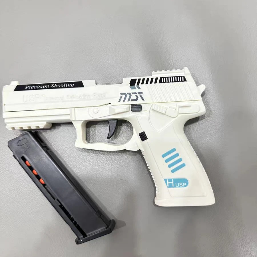 Soft Bullet Toy Gun USP Throwing Shell Airsoft Blaster Outdoor Sports CS Game Weapon Pistol Shooter Weapon for Children Gift
