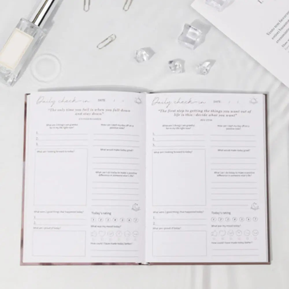 Reflection Journal | Planning Journal Notebook | Gratitude Journal Diary Notebook Punching Schedule Planning Notebook for Women