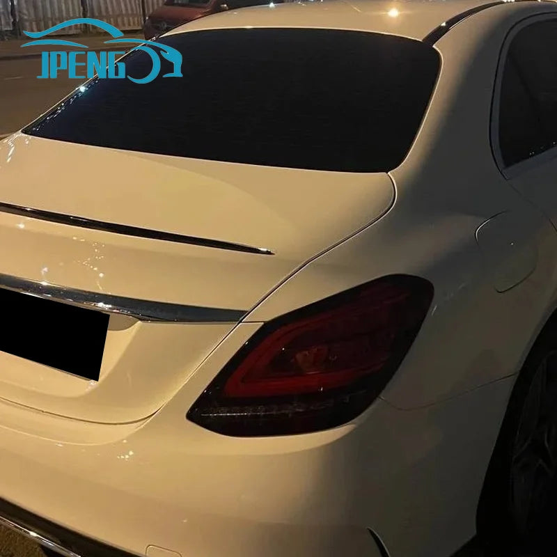Suitable For Mercedes-Benz C-Class C63 C43 C180 C200 C250 C300 C400 C450 AMG Black Boot Trunk Wing Spoiler W205 Sedan 2015+