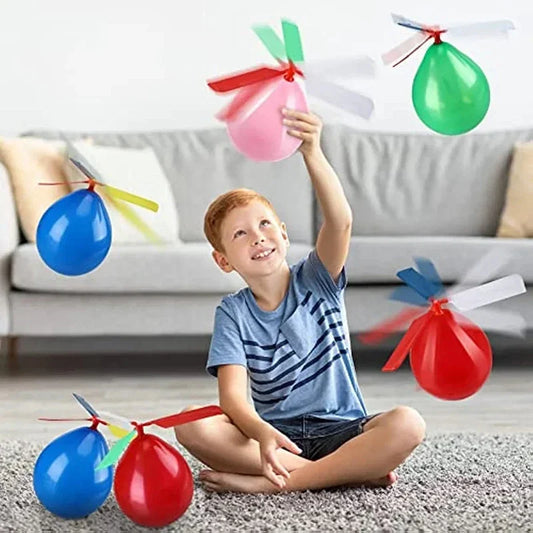 3PCS Air Balloon Helicopter Toy Funny Balloon Ortable Outdoor Helicopter Flying Kid Birthday Party Children's Day Interest Game