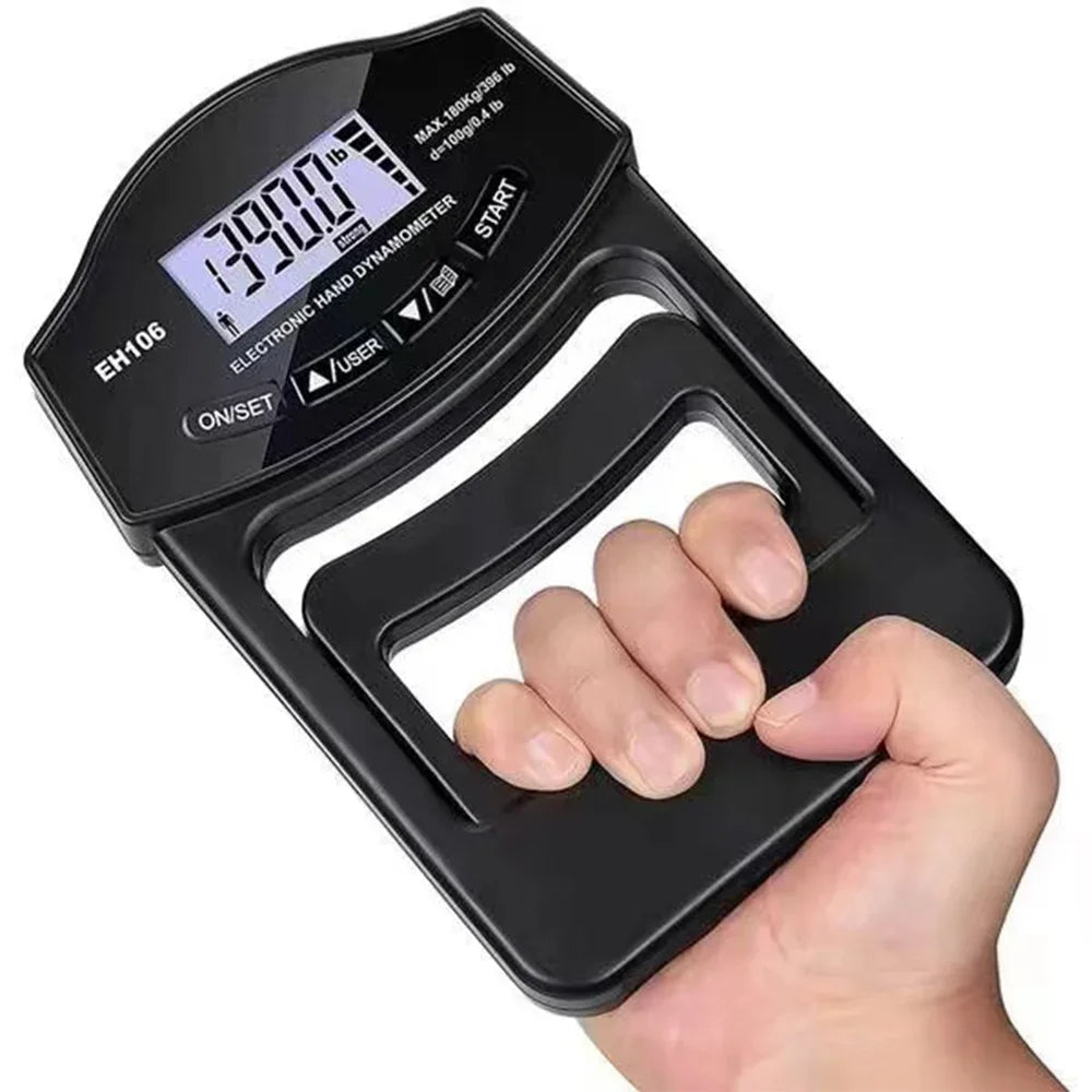 396Lbs/180 Kgs Digital Hand Dynamometer Grip Strength Measurement Meter Auto Capturing Electronic Hand Grip Power