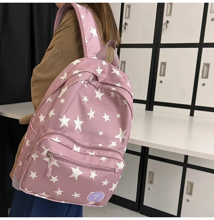 Star Backpack for Women Men 17 Inch Star Laptop Backpack College Bag Cute Travel Backpack Student Back To School Casual Bookbag