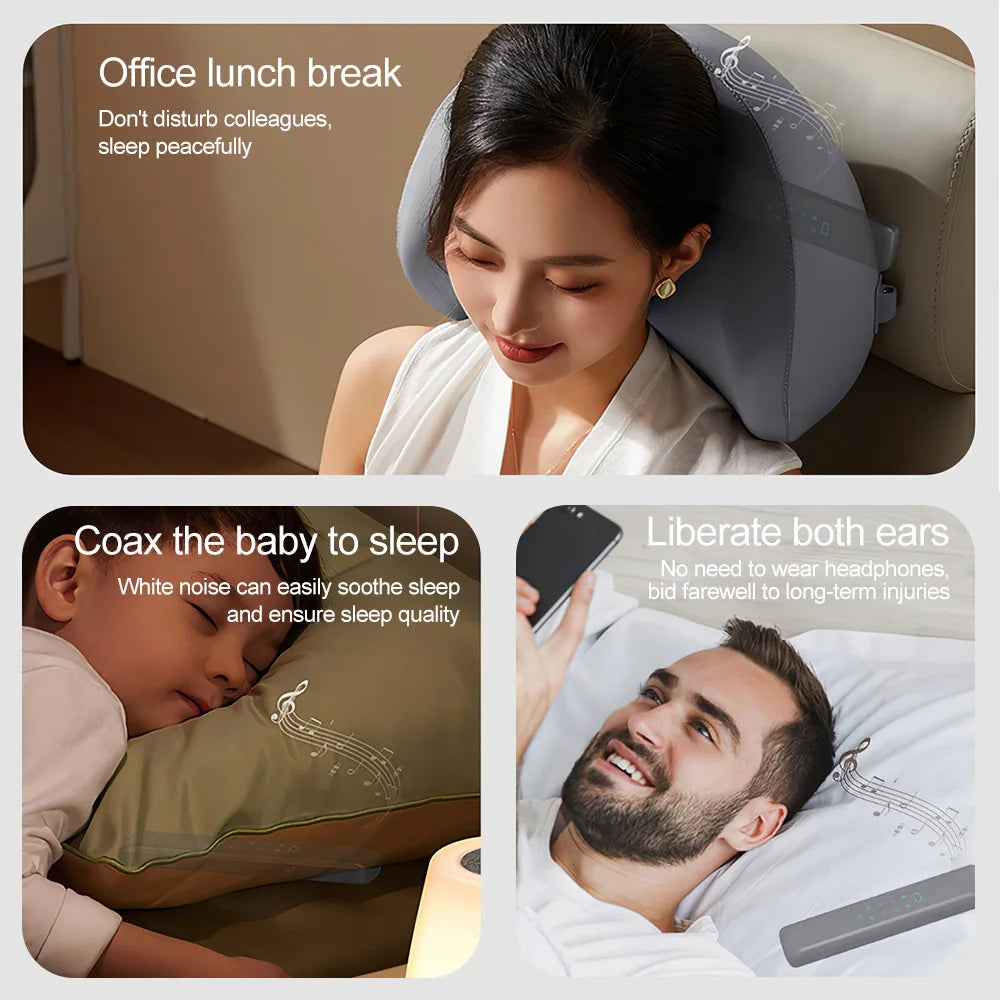 Under Pillow Speaker Bluetooth Mini Bone Conduction Sound Box Wireless Stereo Bass Soundbar Improve Sleep White Noise Speaker