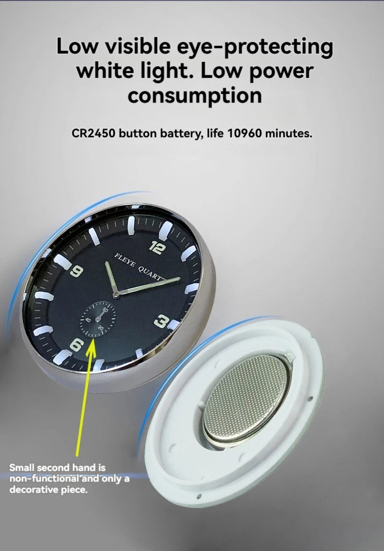 Universality Ambient lighting Car Interior Alarm Car Clock Car Dashboard Clock Car Watch Car Accessories Advanced Creative Clock