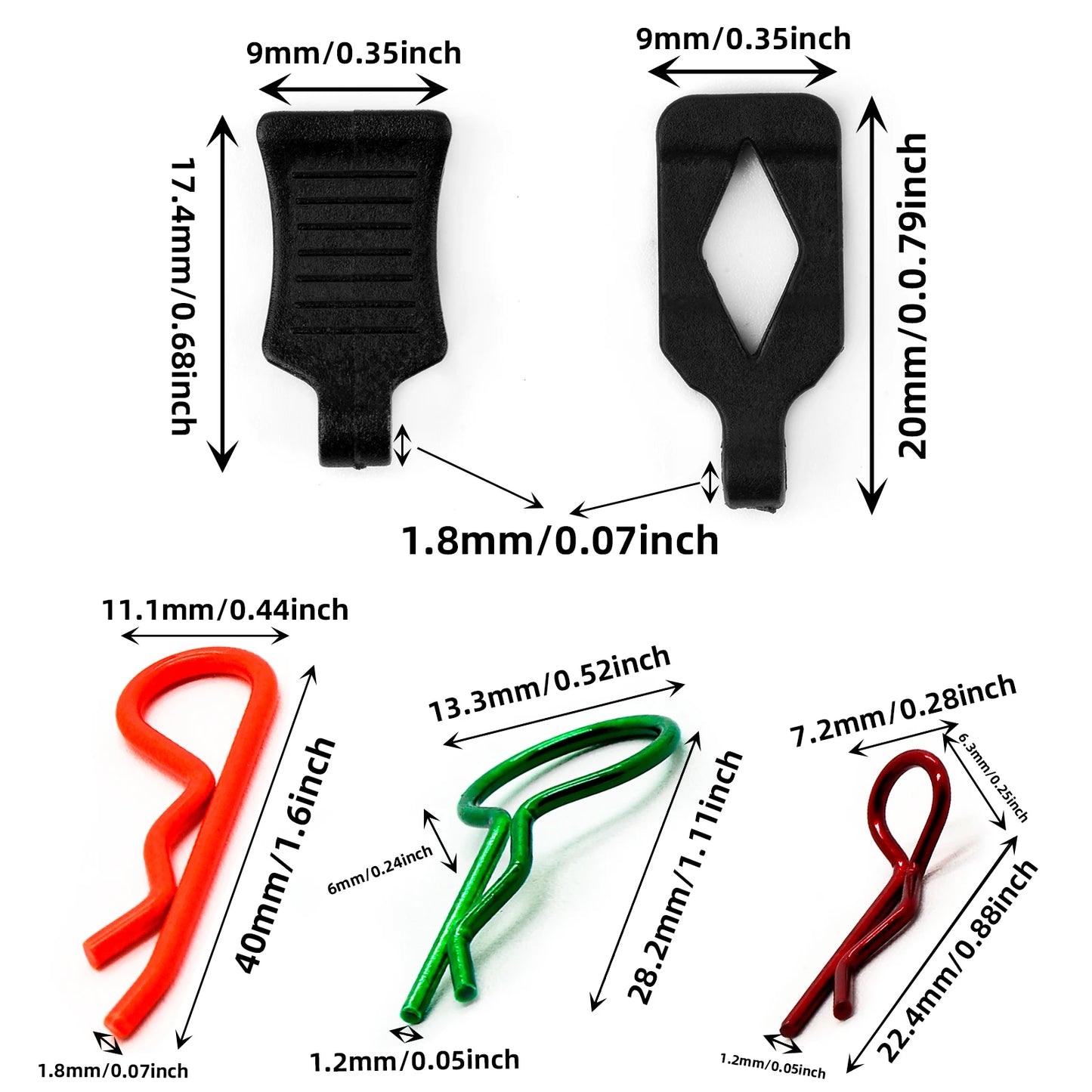 RC Car Body Shell Clips Pin Buckle 1/10 1/12 1/16 for Traxxas Hsp Redcat Rc4wd Tamiya Axial scx10 D90 Hpi RC Car Parts Accs