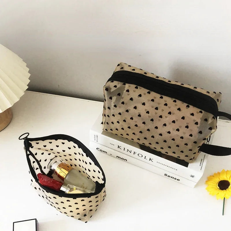 Women Lipstick Makeup Bags Small Large Mesh Transparent Cosmetic Bag Organizer for Cosmetics Storage Pencil Cases Neceser Pouch