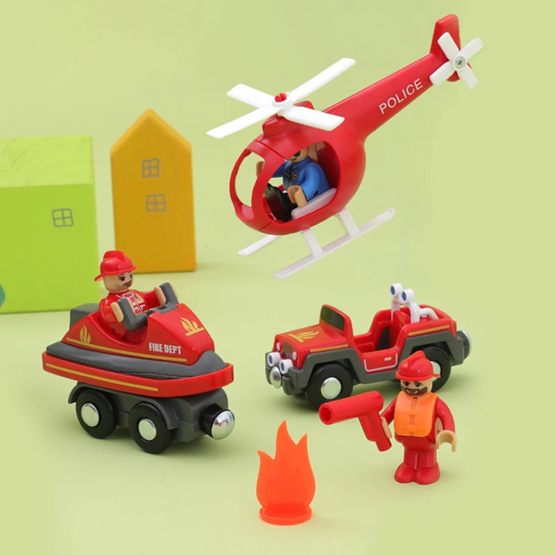Variety Of Optional Track Magnetic Cars Multi-Purpose Vehicles Compatible Brand Wooden Scene Track Car Toys Children's Gifts W09