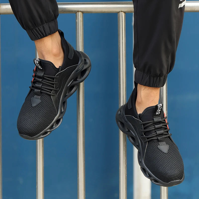 Steel Toe Work Shoes Breathable Working Shoes Women Man Safety Shoes Lightweight Puncture-Proof Boots Indestructible soles