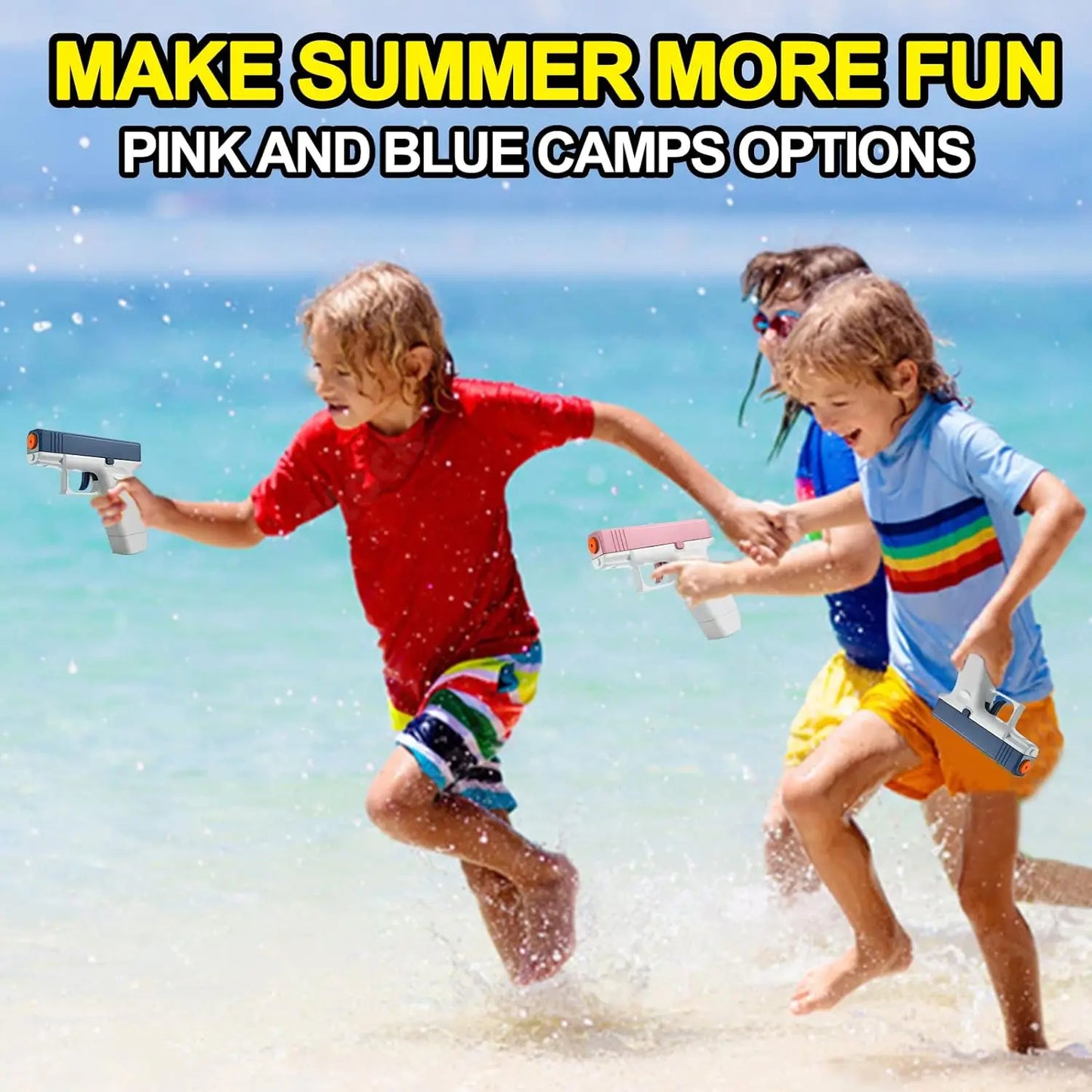 Summer Water Gun non Electric Pistol High-pressure Full Automatic Shooting Water Beach Toy Gun For kid Children Boys Girls Adult