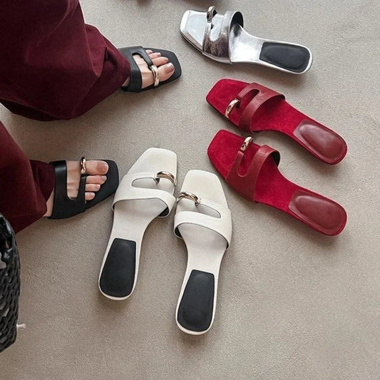 Women Slippers Casual Anti-slip Designer Comfortable Outdoor Sandals Fashion Elegant Flat Shoes Summer New Slides Women Slippers - Belvar