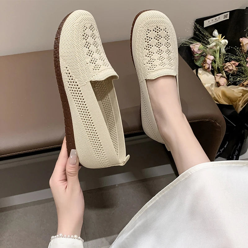 shoes woman 2025  shoes woman 2025  women's sneakers free shippiing shoes  Summer breathable knitted casual shoes