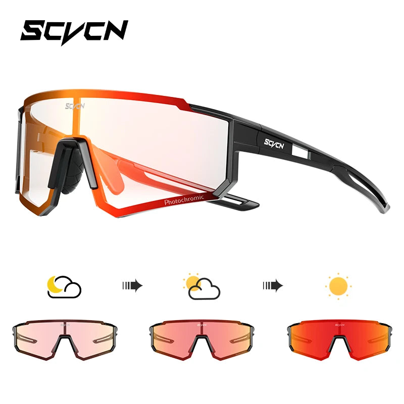 SCVCN Sunglasses for Men Sport Cycling Glasses Bike Mountain Bicycle Hiking Camping Golf UV400 Protection Glasses Women Baseball