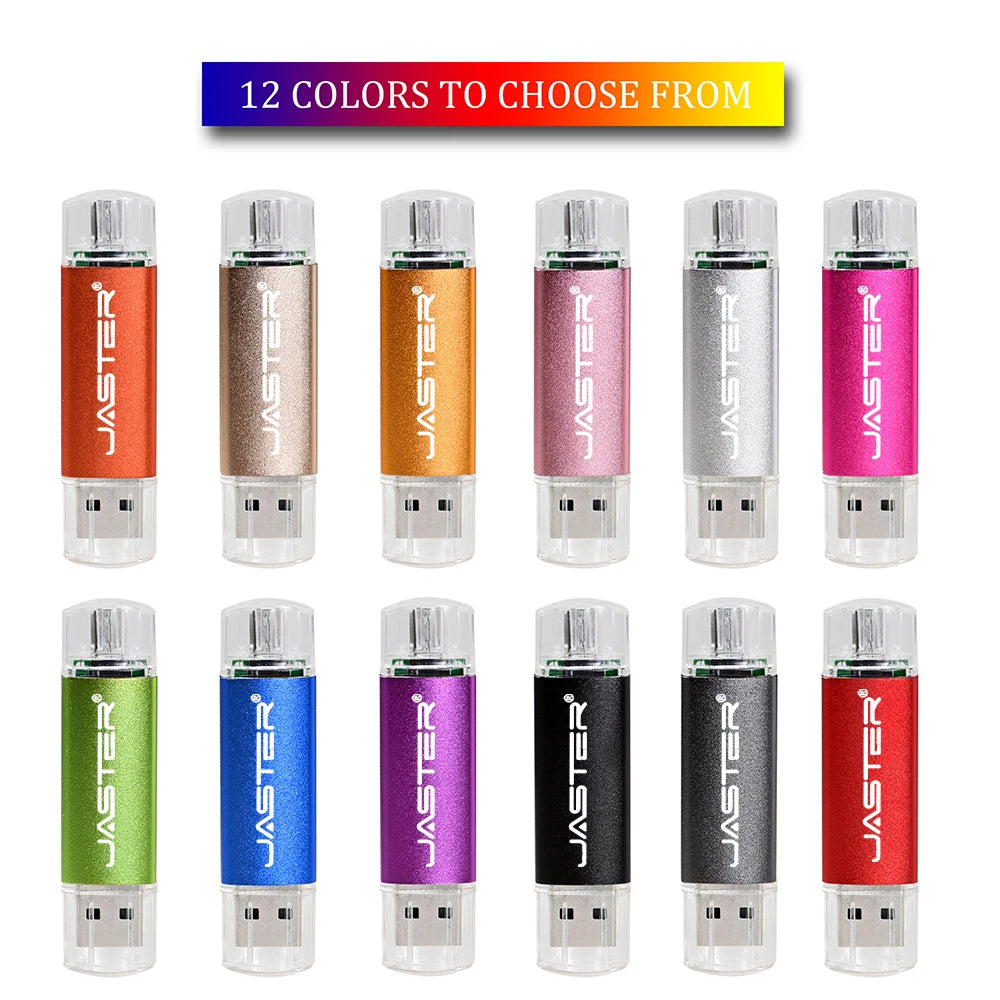 3 In 1 USB Flash Drives 64GB Free TYPE-C Adapters Gifts Pen drive 32GB Black OTG Memory Stick 16GB Key Chain Pendrive 8GB U Disk