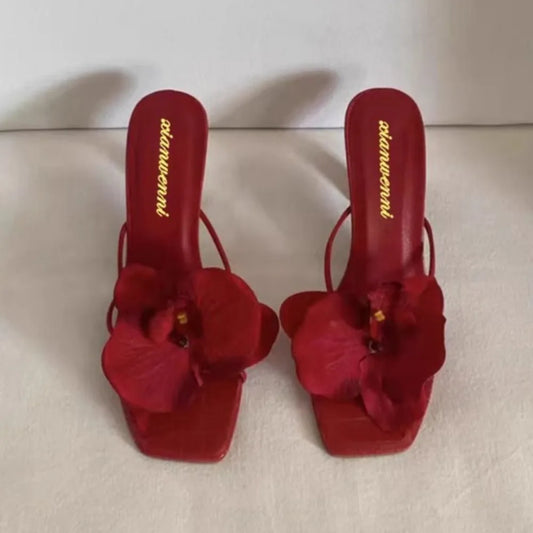 Women's Slippers Casual Fashionable High Quality Shoes for Women Shallow Women Sandals Elegant Flowers Design Women's Slippers - Belvar