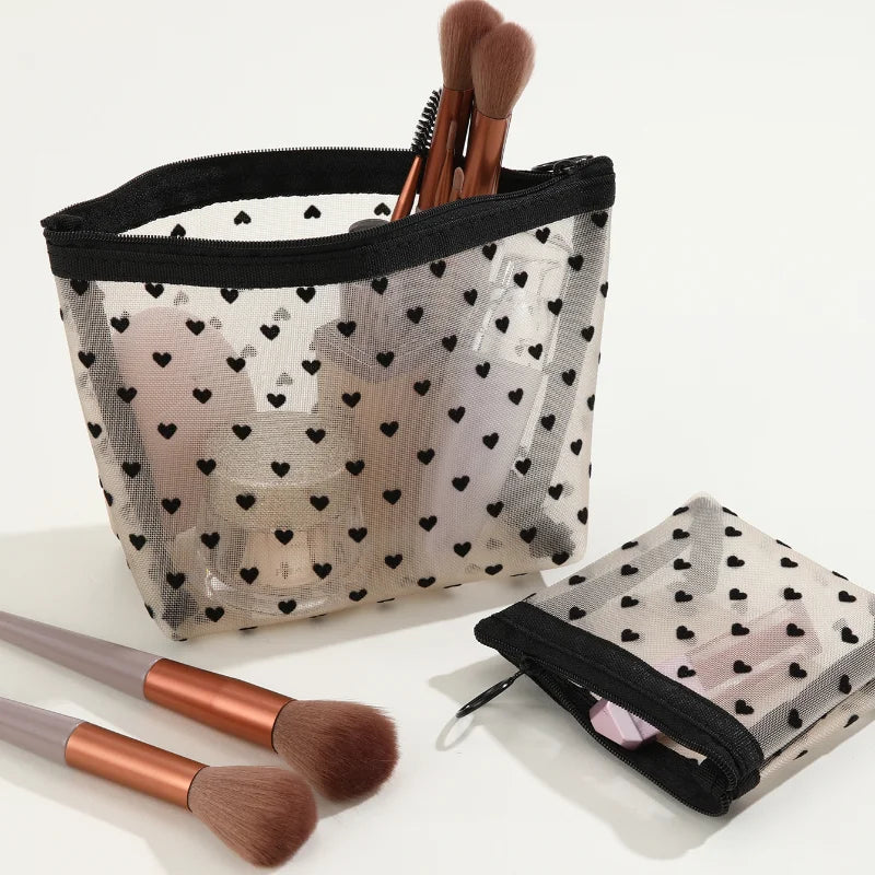 Women Lipstick Makeup Bags Small Large Mesh Transparent Cosmetic Bag Organizer for Cosmetics Storage Pencil Cases Neceser Pouch