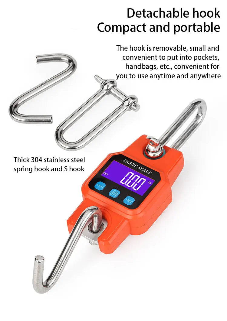 WeiHeng C06 Portable Electronic Hook Scale Charging Bluetooth Mini Lifting Scale For Household Use