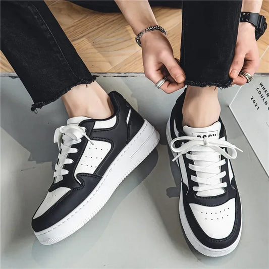 Men's Shoes Comfortable Classic Sports White Fashion Trend Simple and Versatile Casual Outdoor Breathable Walking Flat Shoes - Belvar