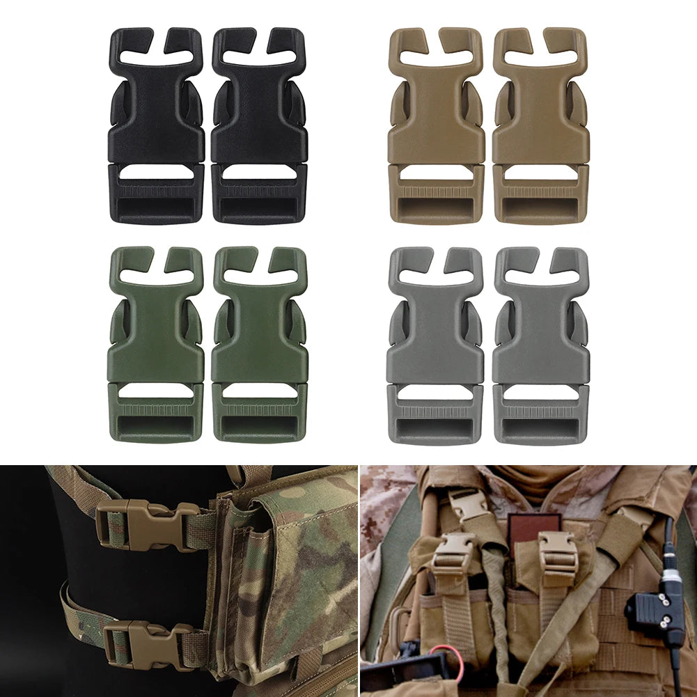 2/4pcs SRB Mount Webbing Buckle Clip Tactical Quick Attach Backpack Buckle Modular Attachment Detachable for Hunting Belt Bag