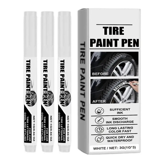 White Paint Pens 3X Paint Pens Tire Markers Quick Dry Marking Pens Oil Based Marker Pen Waterproof Permanent Markers For Rubber