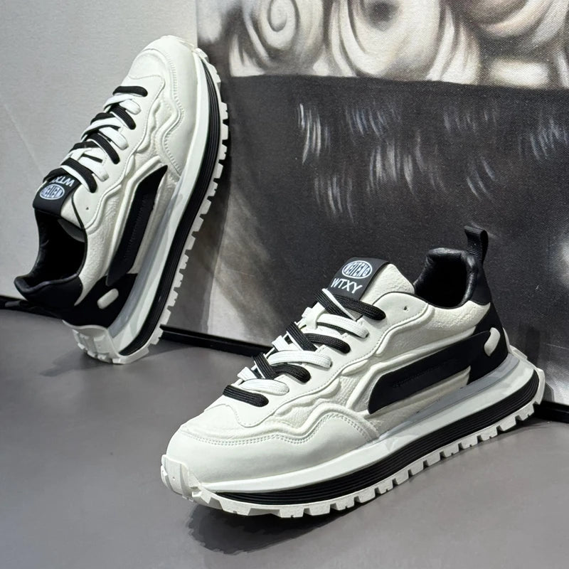 Men's Sneakers Shoes for Men Platform Sports Shoes Sports and Leisure Casual Sneaker Non-slip Fashion Wear-resistant Loafers - Belvar
