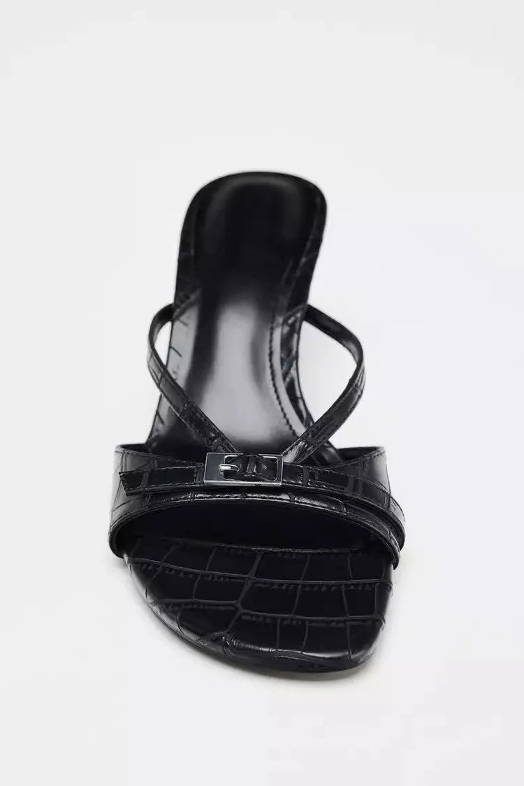 Women's High Heels Slippers Designer Heeled Shoes 2025 Summer Fashion Sandals Pumps Shallow Sexy Slides Stilettos Mujer Zapatos - Belvar