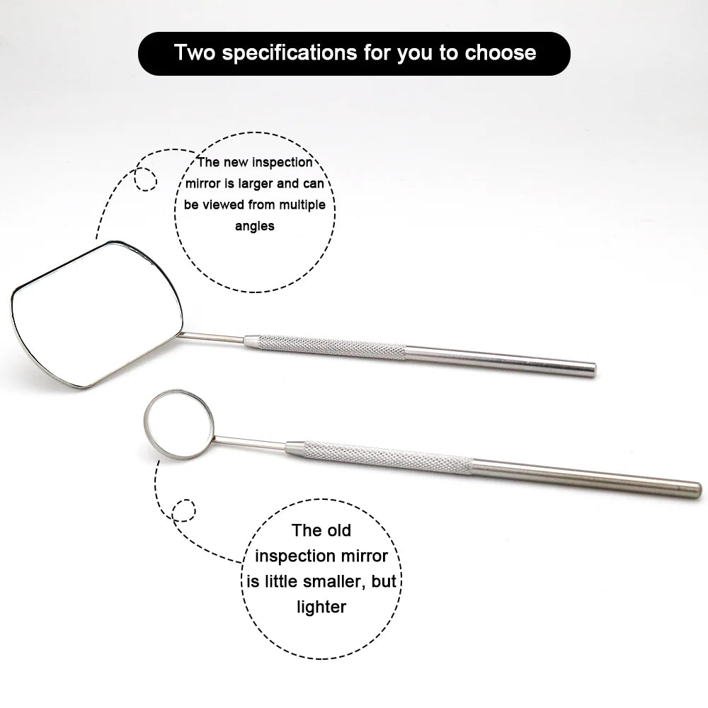 1 Pcs Grafting Eyelash Extensions Checking Mirror Stainless Steel Material Hand Held Makeup Tools Supplier