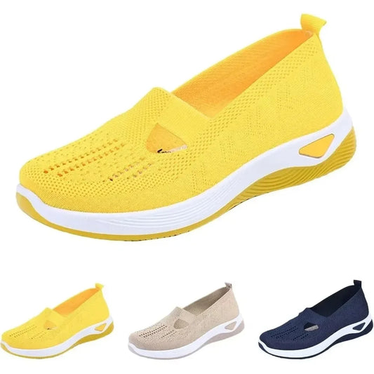Orthopedic Shoes for Women Walking Shoes Slip On Arch Support Memory Foam Breathable Sneakers Summer Comfortable Casual Trainers - Belvar