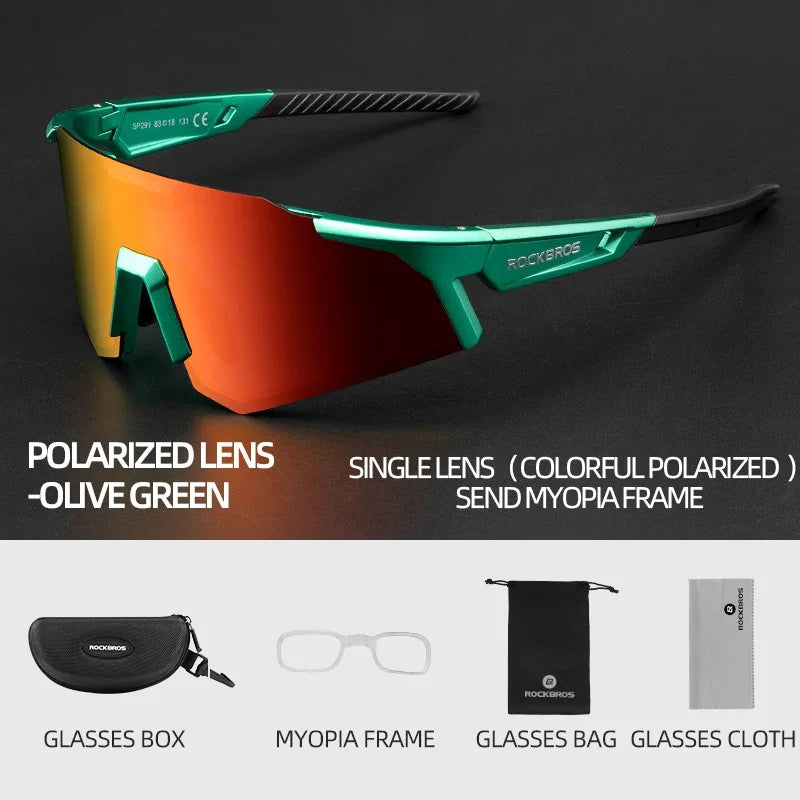ROCKBROS Cycling Glasses Sun Protection Photochromic Bike Sunglasses Eyewear Sport Polarized Lens Glaases Bicycle Glasses