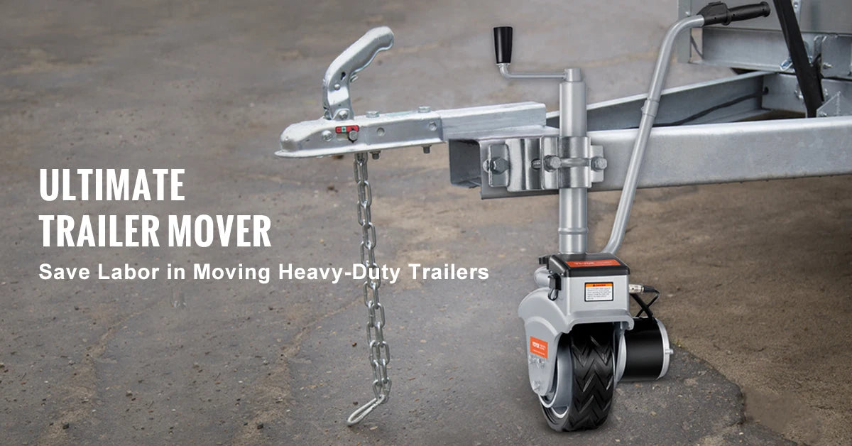 SucceBuy5000lbs Electric Trailer Dolly 12V Trailer Jockey Wheel with 22 ft/min Speed & Adjustable Height for Moving Caravan