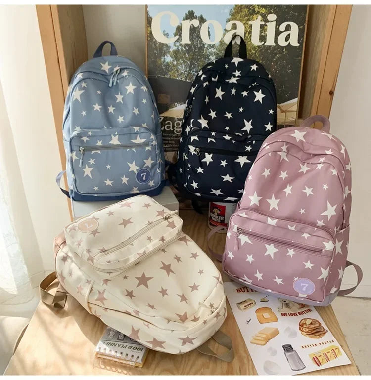 Star Backpack for Women Men 17 Inch Star Laptop Backpack College Bag Cute Travel Backpack Student Back To School Casual Bookbag
