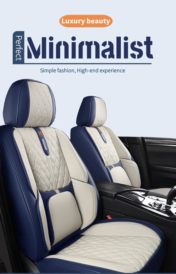 PU leather car seat cover, suitable for most 5-seat cars, split seat cover, waterproof and anti-fouling, easy installation,