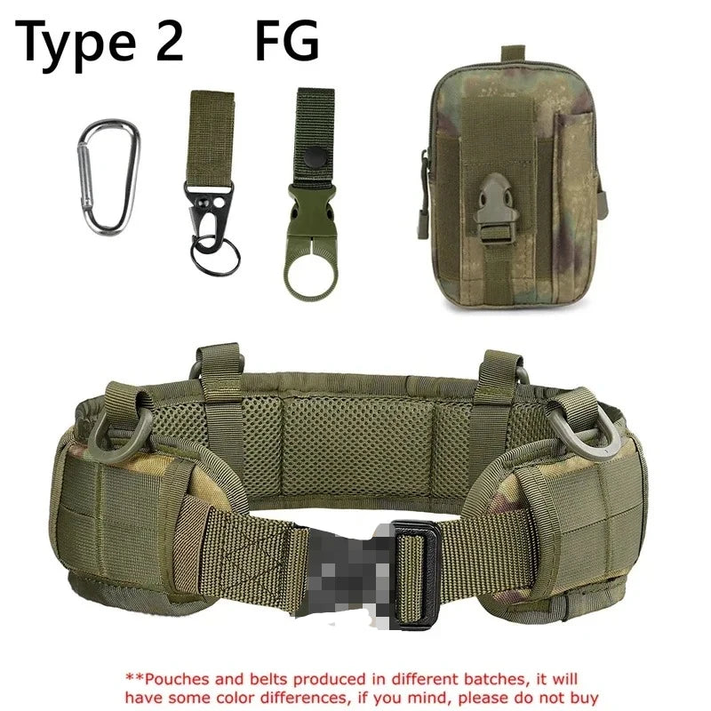 Tactical Padded Belt Airsoft CS Combat Molle Airsoft Belts Duty Paintball Waist Belt War Game Hunting Accessories