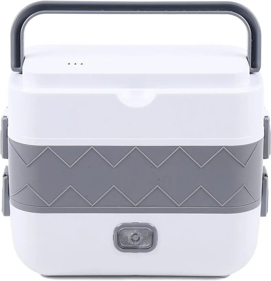 2 Layer 2L Electric Lunch Box Portable Self Cooking Heating Bento Lunch Box Multifunctional Mini Food Storage Warmer Container