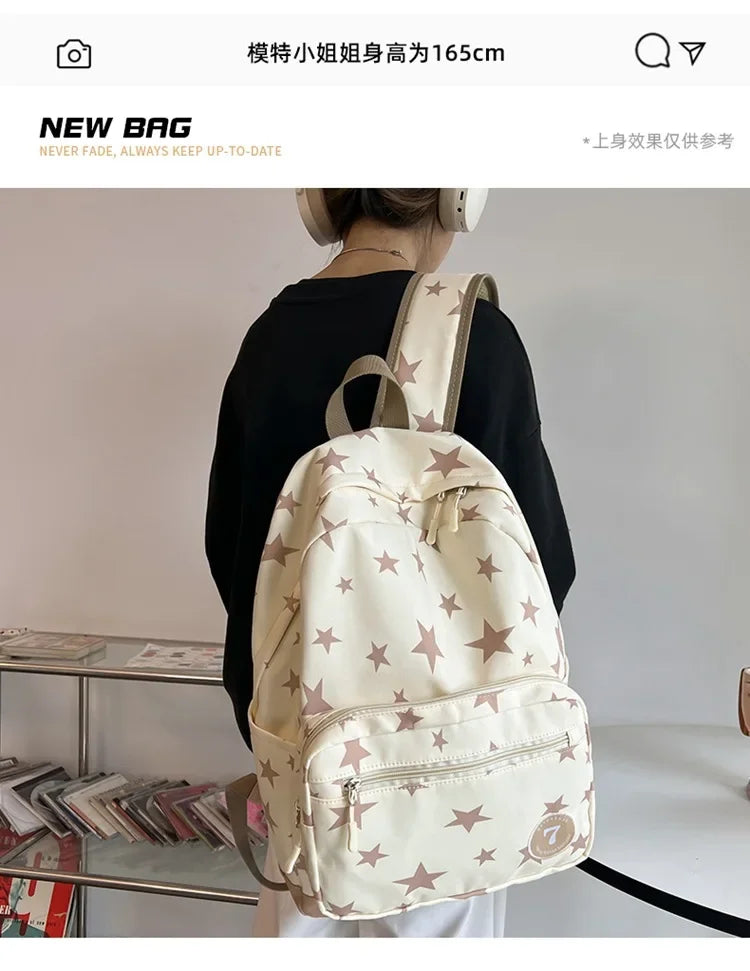 Star Backpack for Women Men 17 Inch Star Laptop Backpack College Bag Cute Travel Backpack Student Back To School Casual Bookbag