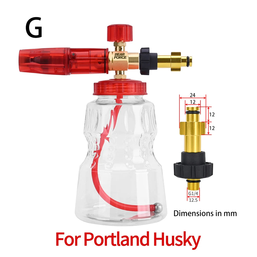 Pressure Washer Brass Snow Foam Lance Foam Nozzle Car Wash Foam Maker for Karcher Elitech Bort AR Bosch Michelin Pressure Washer