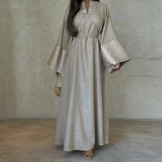 Saudi Arabic Embroidery Muslim Dress for Women Eid Party Gown Dubai Abaya Turkey Kaftan Islam Jalabiya Djellaba Caftan Marocain