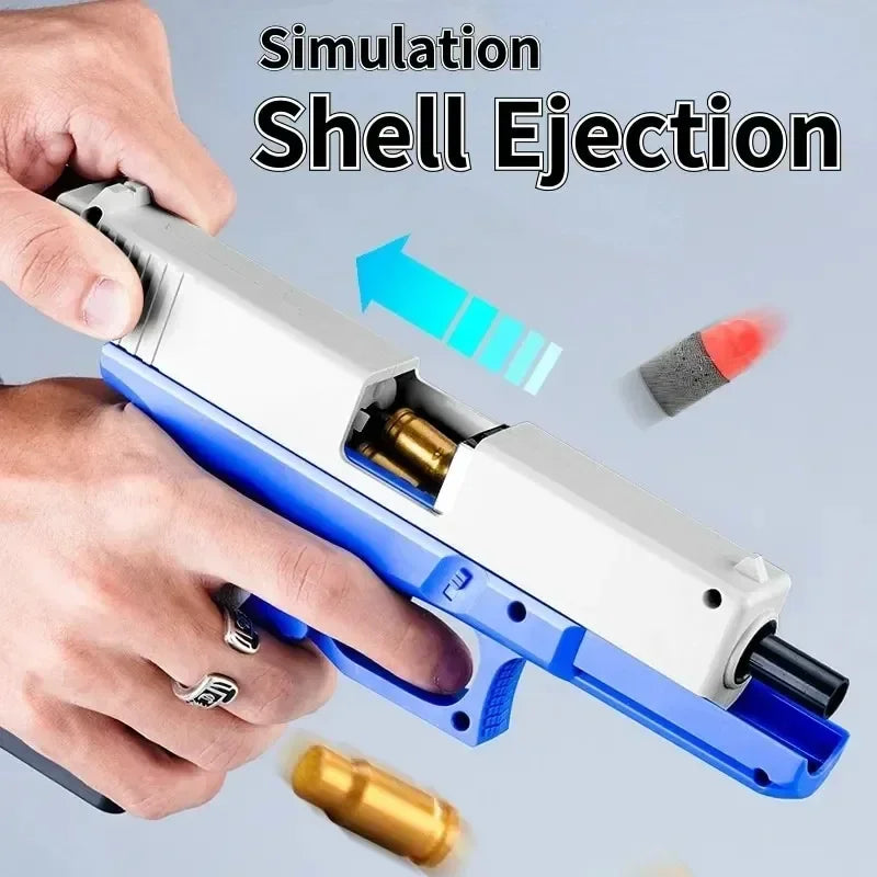 Soft Bullet Toy Gun for Kids Outdoor Toys with Silencer Foam Ejection Toy Gun Toy For Boys Girls