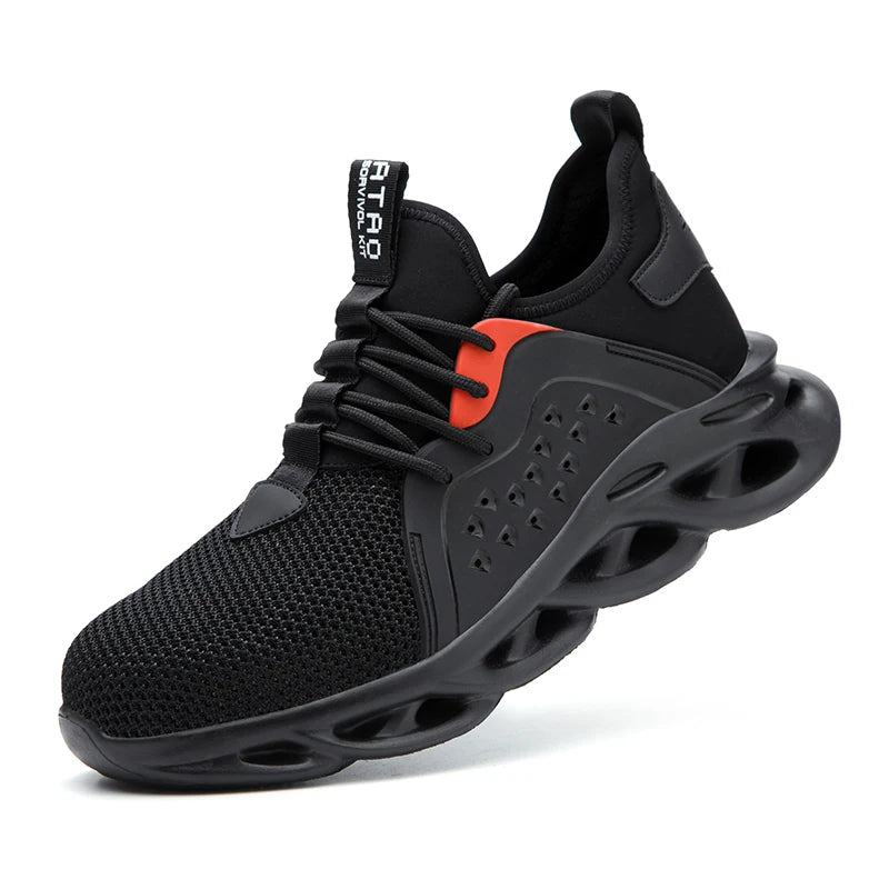 Steel Toe Work Shoes Breathable Working Shoes Women Man Safety Shoes Lightweight Puncture-Proof Boots Indestructible soles