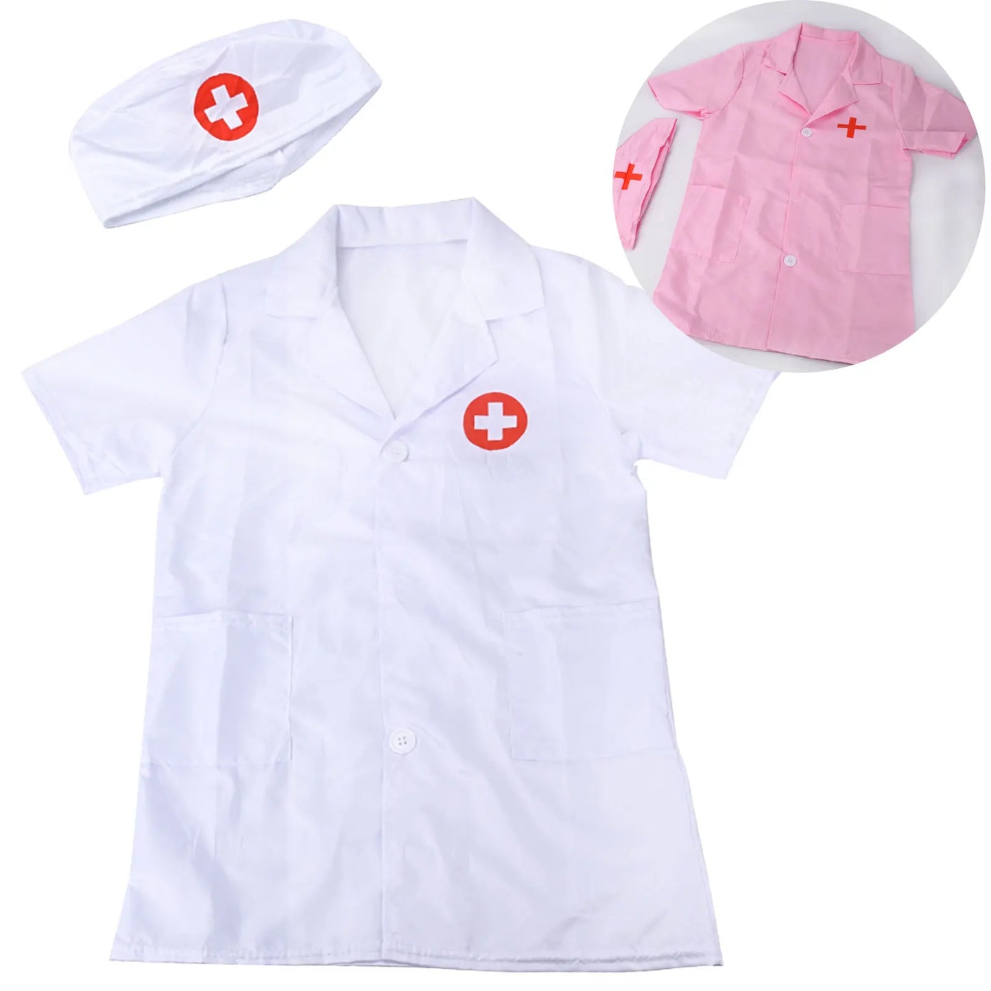 Kids Cosplay costumes Boys Girls Doctor Nurse uniforms Fancy Toddler Christmas Christmas Cosplay costume pies